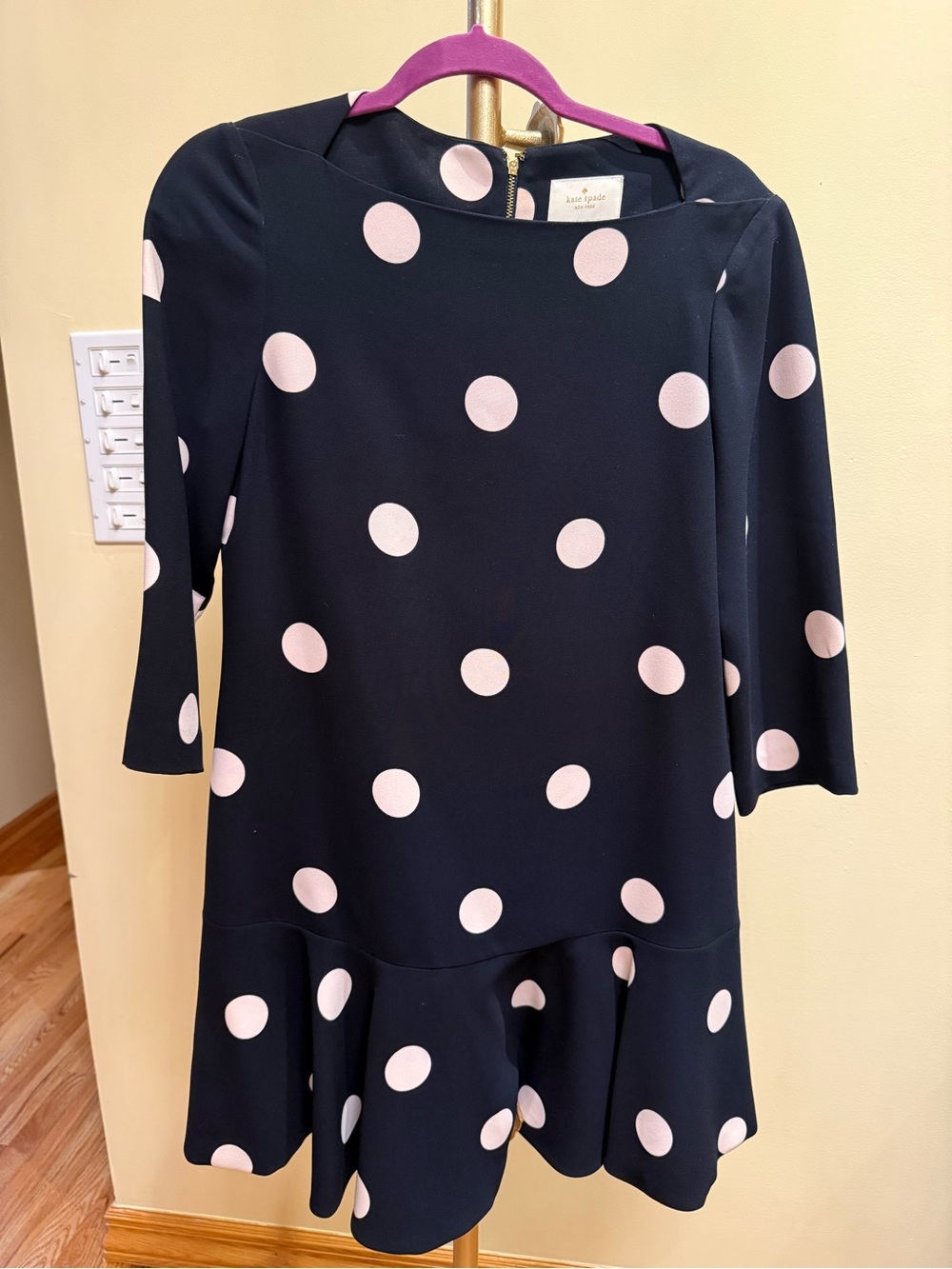 kate spade Navy Dress with Pink Polka Dots for women